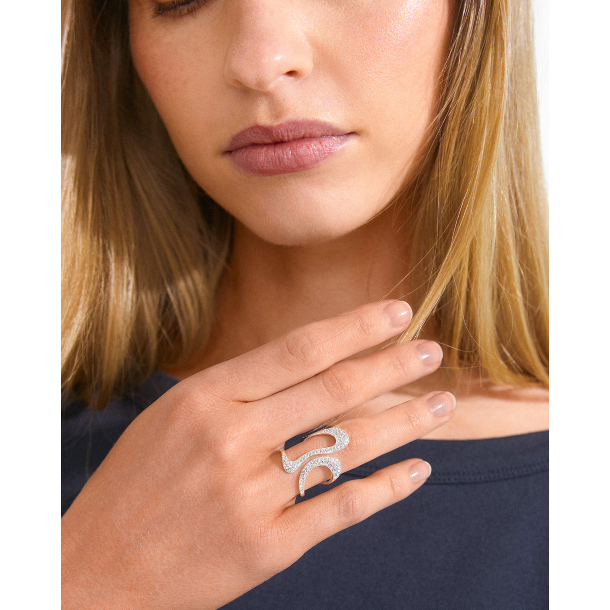 ROOT ring silver-plated