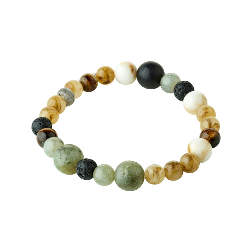 ROOT Armband versilbert/mehrfarbig