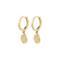 NOMAD coin huggie hoop earrings gold-plated
