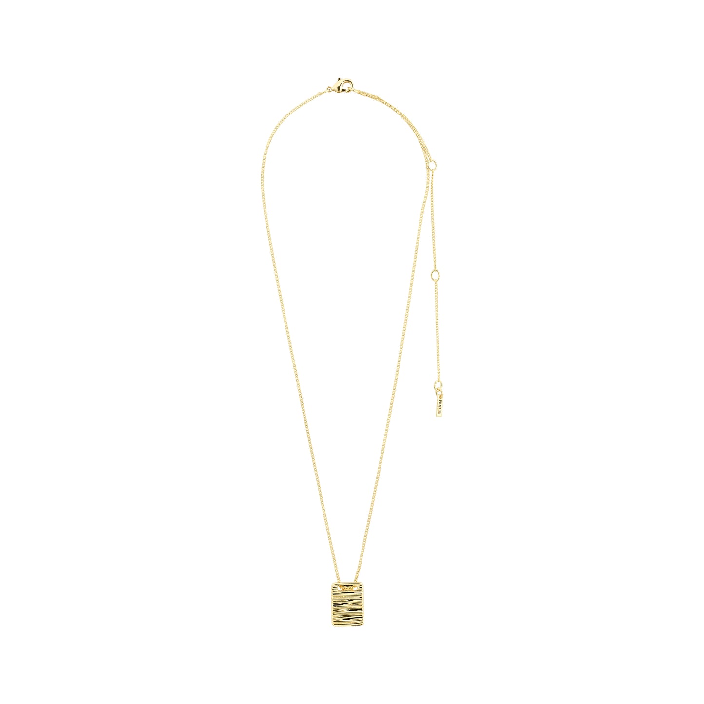 CARE recycled square coin necklace gold-plated