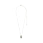 CARE recycled square coin necklace silver-plated