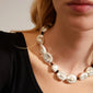 RHYTHM pearl necklace gold-plated