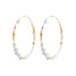 FORCE mega hoop earrings white/gold-plated