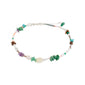 FORCE ankle chain multi/silver-plated featuring semi-precious stones, freshwater pearls, and silver-plated details, capturing a boho-inspired, laid-back summer vibe.