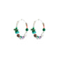 FORCE hoop earrings multi/silver-plated featuring colorful semi-precious stones and silver-plated details, embodying a boho luxe style from Pilgrim's collection.