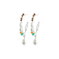 FORCE large hoop earrings with silver-plated details featuring freshwater pearls and colorful semi-precious stones, showcasing a bohemian, handcrafted design.