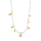INTENT pearl necklace gold-plated, featuring genuine freshwater pearls and unique gold-plated pendants, offering a trendy, romantic style perfect for layering.