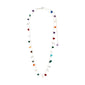 Silver-plated BETWEEN necklace featuring vibrant semi-precious stones, perfect for adding a luxe boho touch to your outfit.