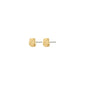 SENSE stud earrings gold-plated with hammered gold-tone pebble design, mounted on silver posts, offering a subtle shine for everyday style from Pilgrim.
