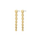 Gold-plated SENSE earrings with square studs and dangling nugget-like links, showcasing Pilgrim's unique design and timeless style.