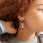 SENSE earrings gold-plated/multi: An artistic mix of gold-tone, beads, and pearl, showcasing Pilgrim's boho chic style with playful textures and colors.