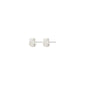 SENSE stud earrings, silver-plated, with a hammered, rustic design. Small square nugget shape on posts, reflecting light beautifully. Perfect for a minimalist or stacked look.