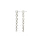 SENSE earrings silver-plated feature polished metal links in a dynamic drop style, reflecting light playfully. Ideal for adding exclusive elegance to any occasion.