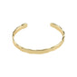 EMBER bracelet gold-plated: A polished, open-ended cuff with a wavy edge, combining minimalist elegance with bold, nature-inspired texture. Perfect for a chic, eco-conscious style statement.