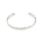 EMBER bracelet silver-plated: A polished, hammered cuff bangle with a wavy design, offering a sleek, sculptural statement piece for minimalist or layered looks.