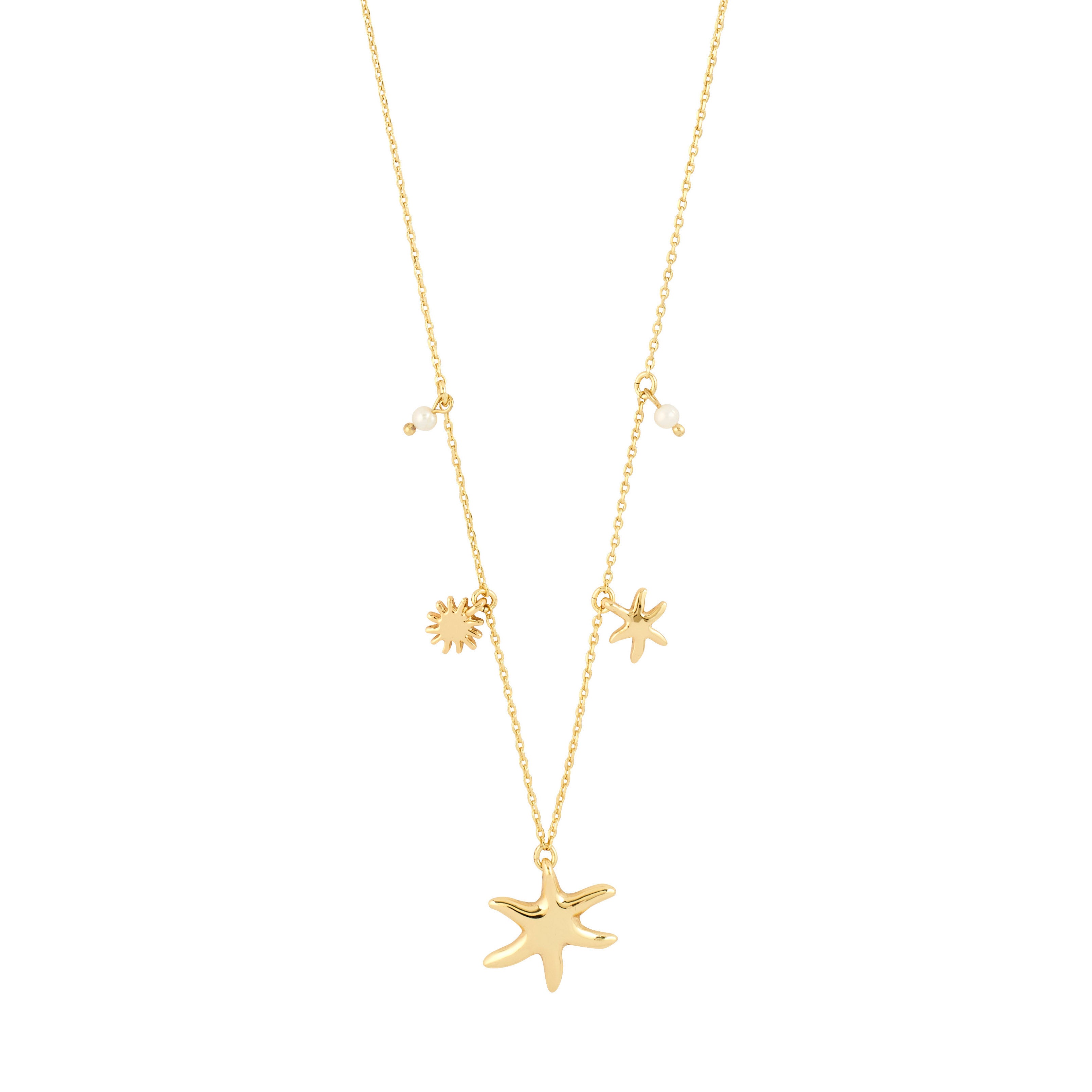 PRISM halskjede gullbelagt