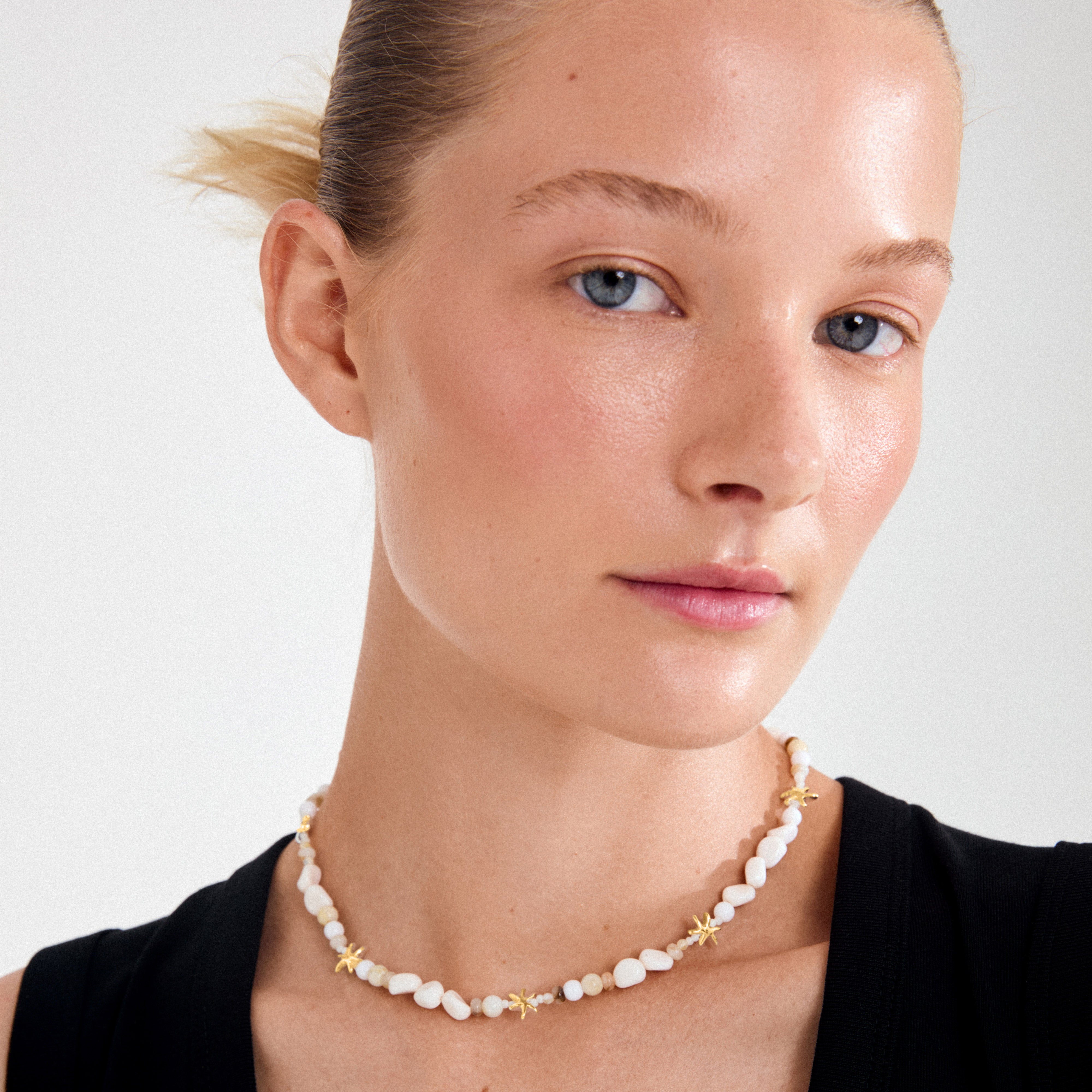 PRISM necklace white/gold-plated