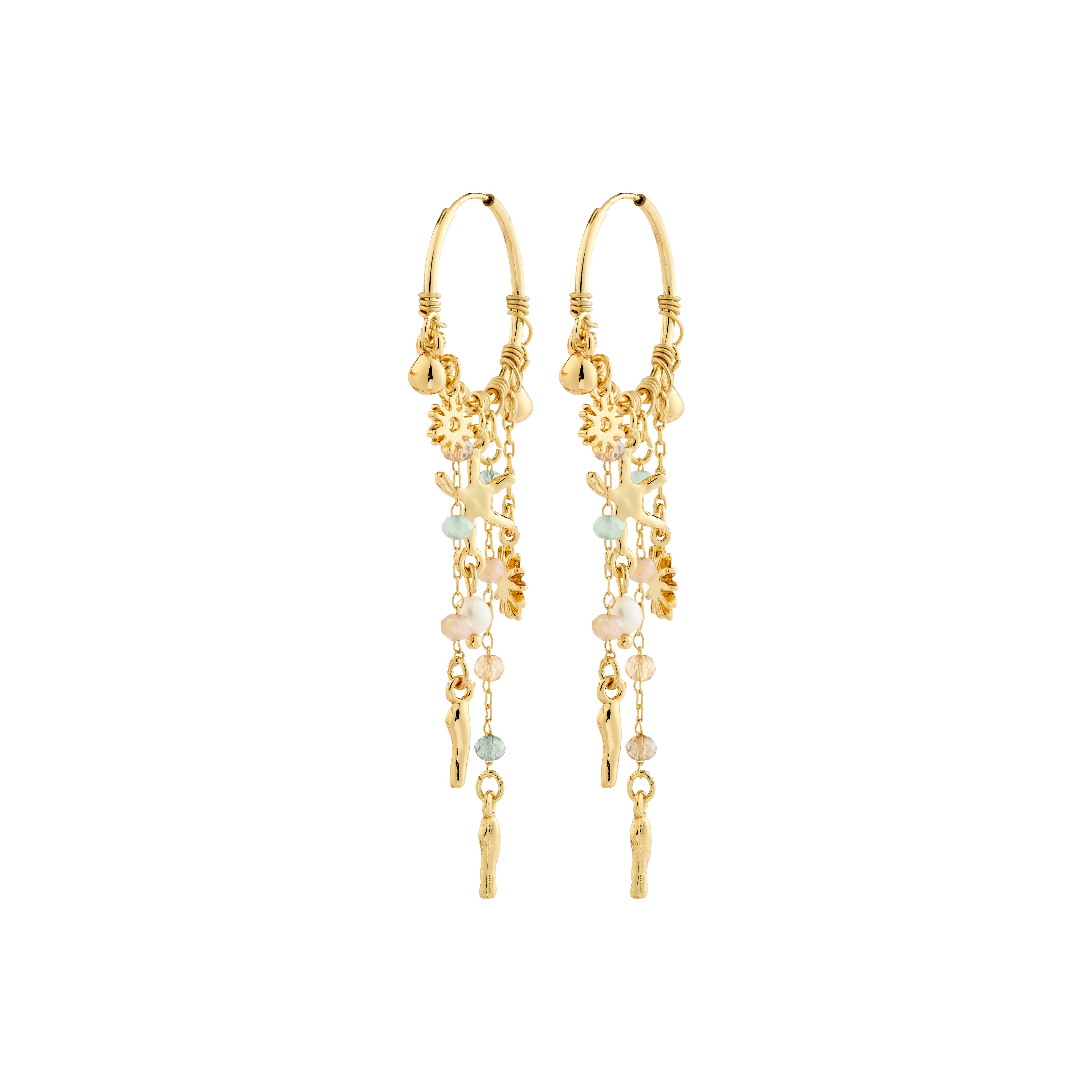 PRISM hoop øreringe guldbelagt