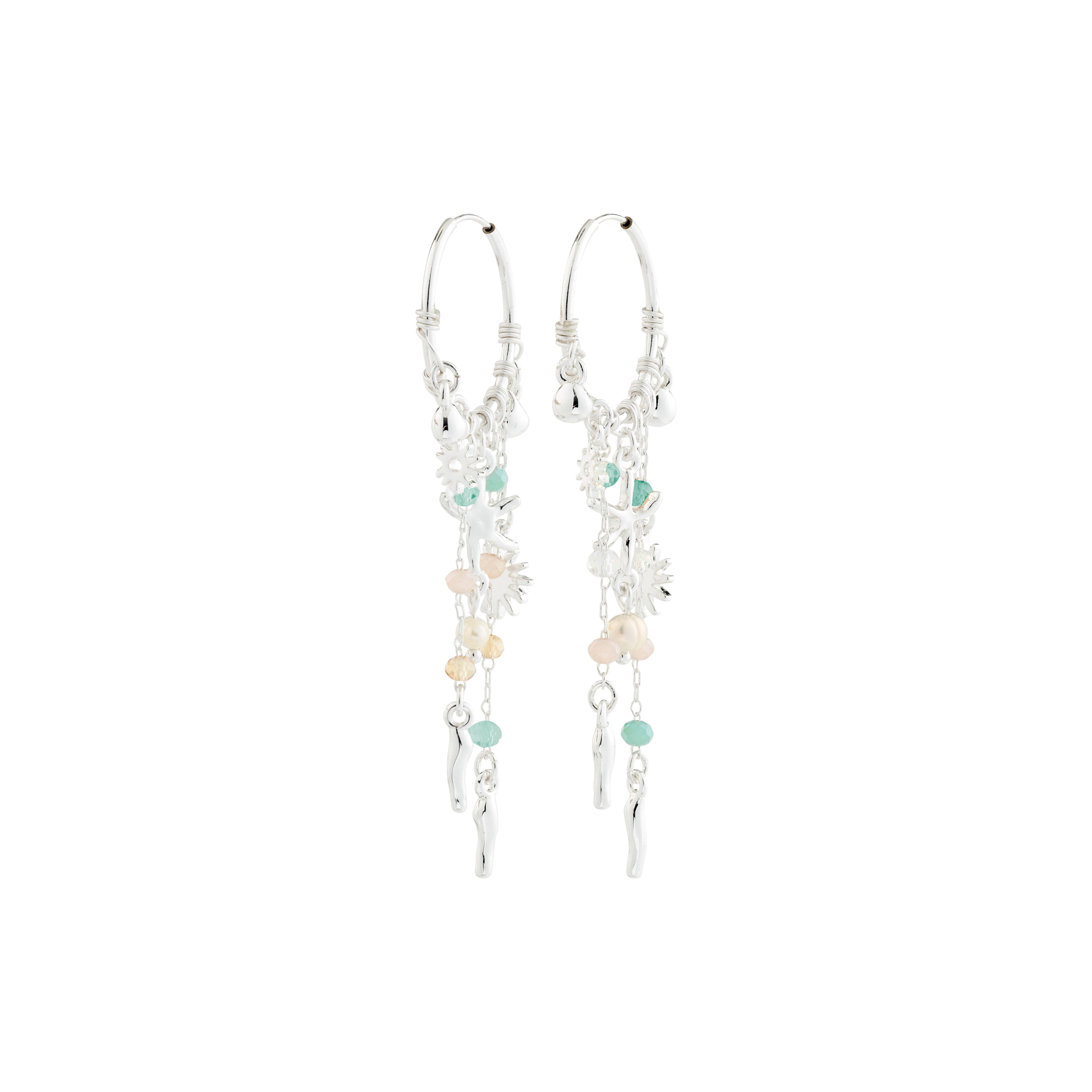 PRISM hoop øreringe sølvbelagt