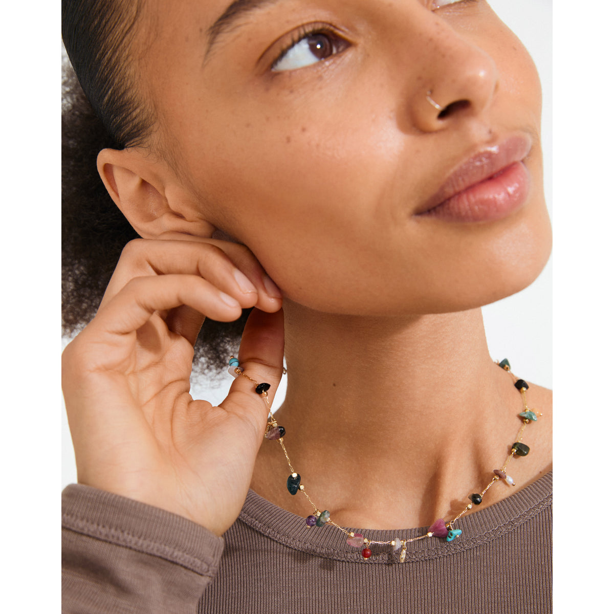 HERE necklace gold-plated/multi