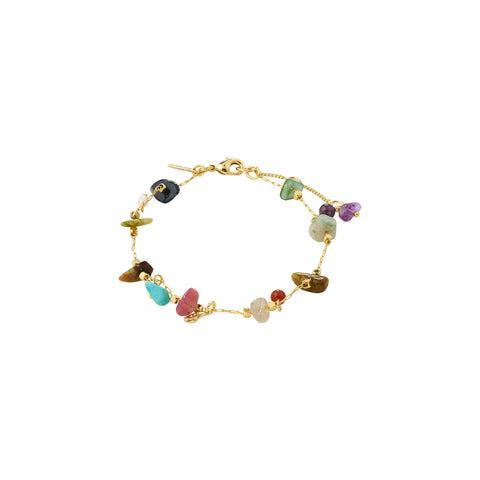 HERE armbånd guldbelagt/multi