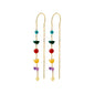 HERE earrings gold-plated/multi