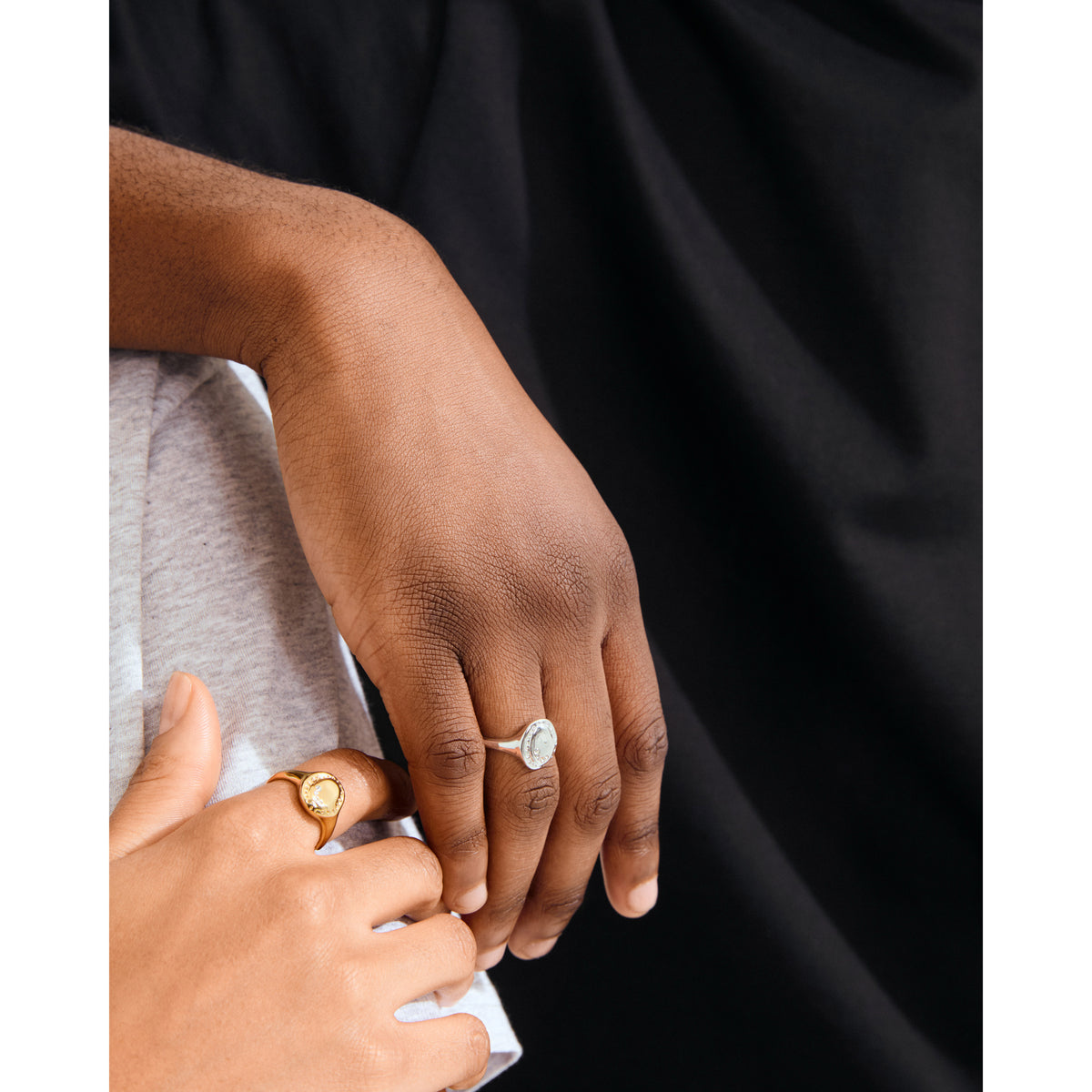 HERE ring silver-plated