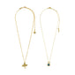 TRACE necklaces 2-in-1 set, gold-plated
