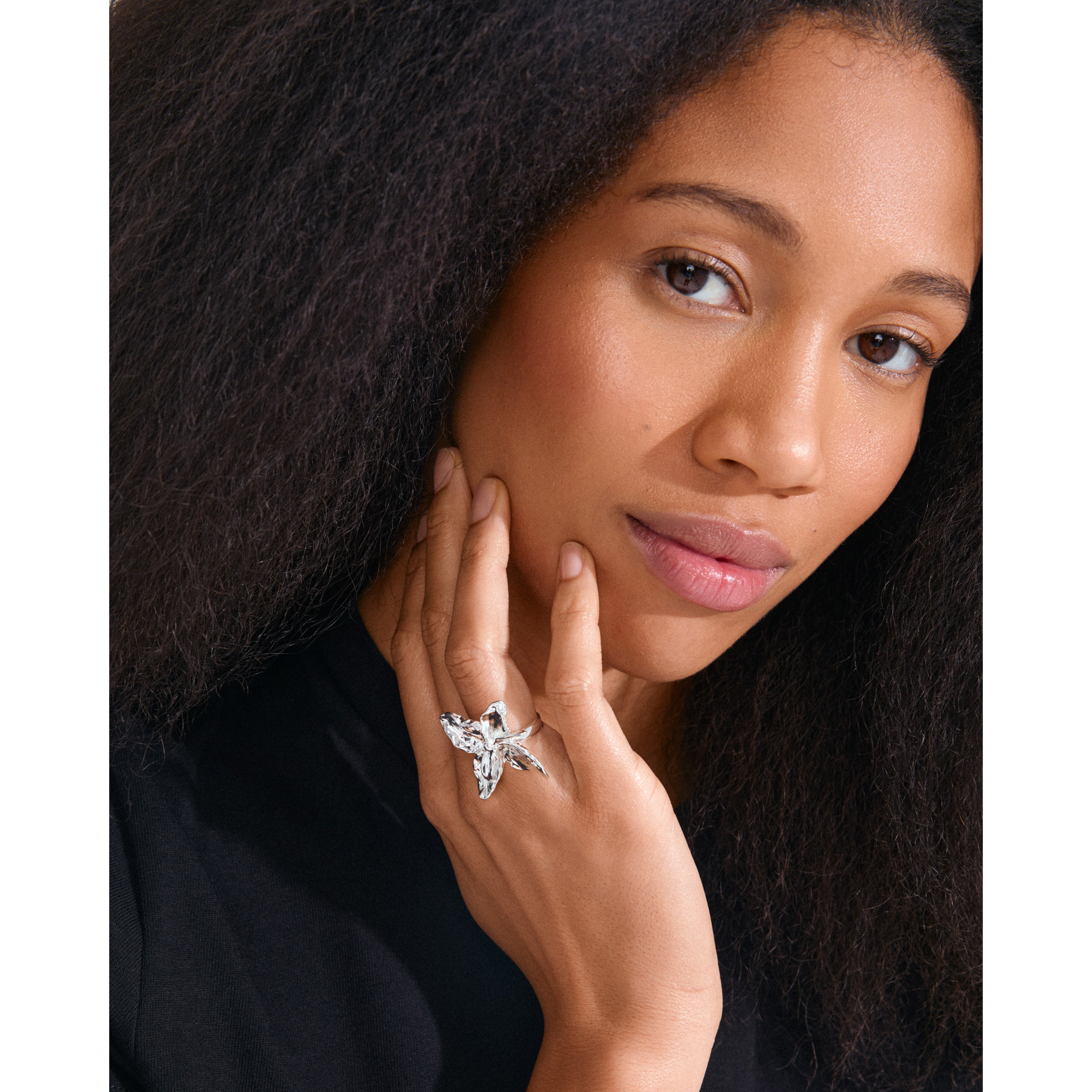 TRACE ring silver-plated
