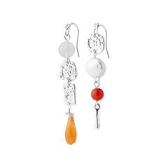 TRACE earrings silver-plated/multi