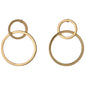 HARPER earrings gold-plated feature two intertwined satin-matte rings, embodying elegant Nordic design, perfect for those seeking timeless, stylish accessories.