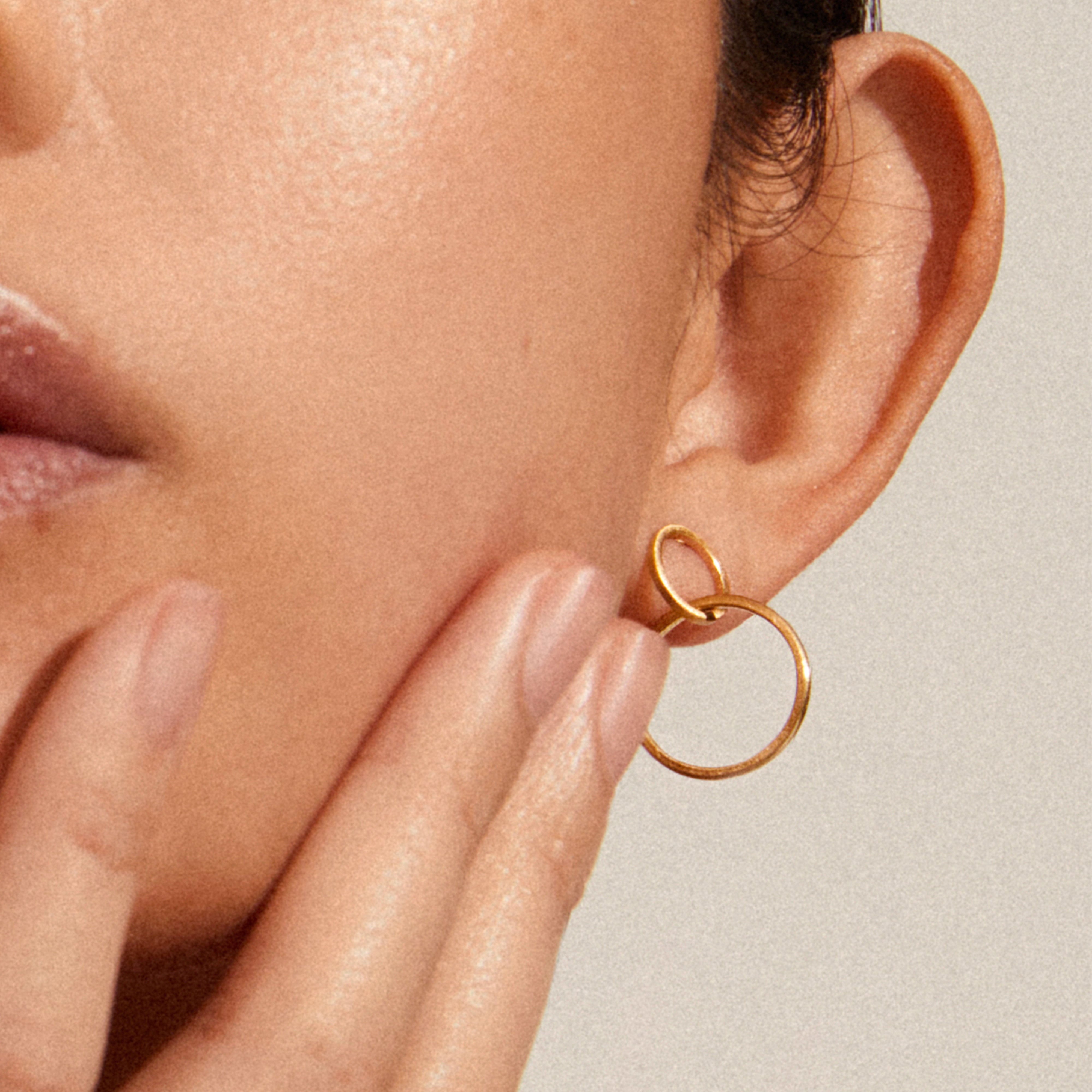 HARPER øreringer gullbelagt