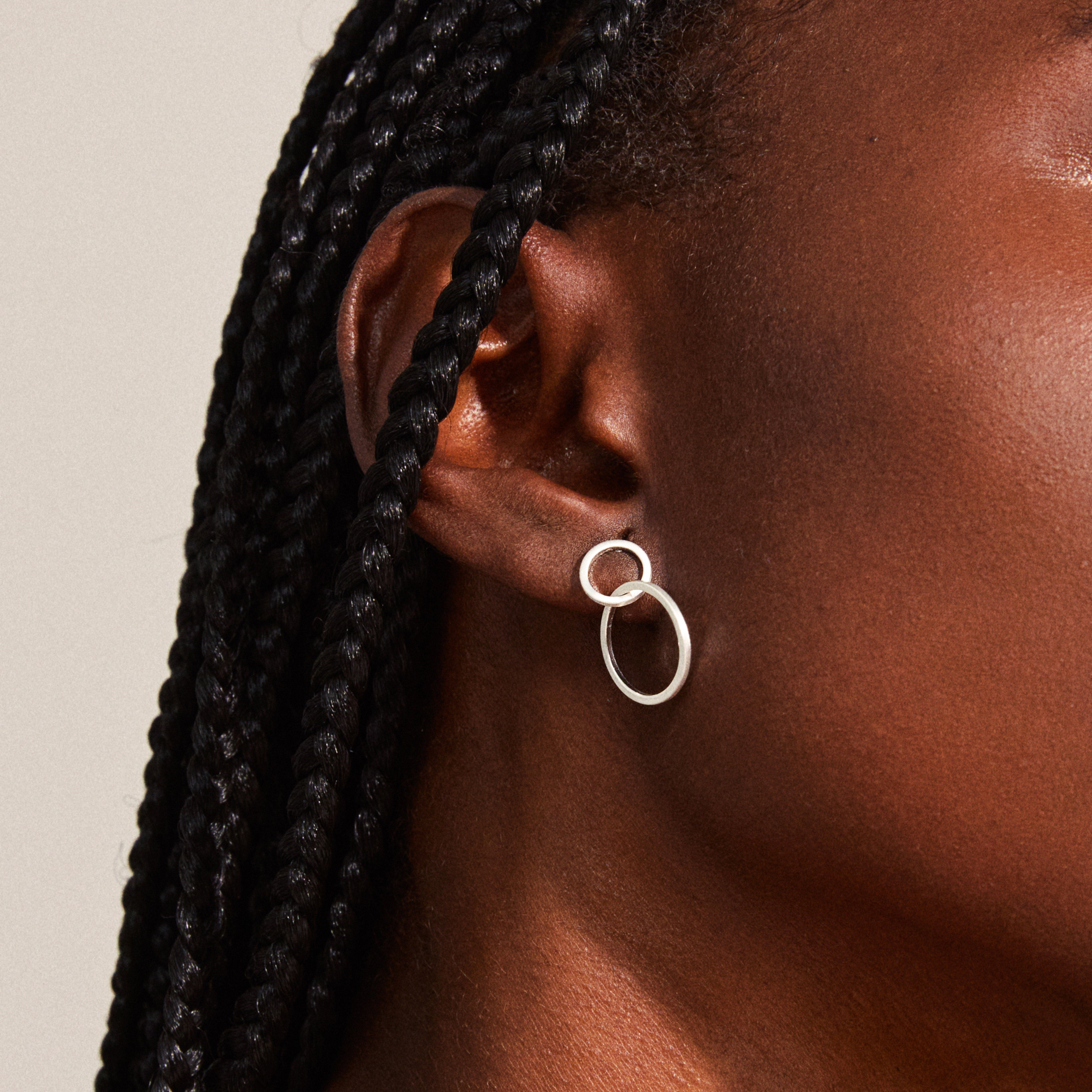 HARPER øreringer sølvbelagt