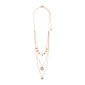 ARDEN 3-in-1  crystal necklace rosegold-plated