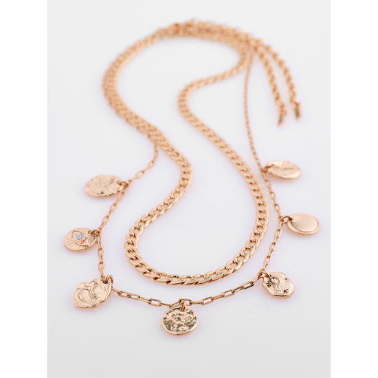 Necklace : Poesy : Rose Gold Plated : Crystal