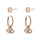 Earrings : Poesy : Rose Gold Plated : Crystal