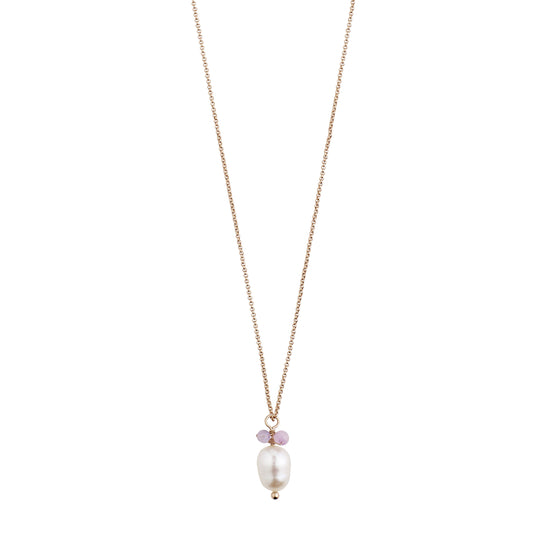 Necklace : Poesy : Rose Gold Plated : Multi
