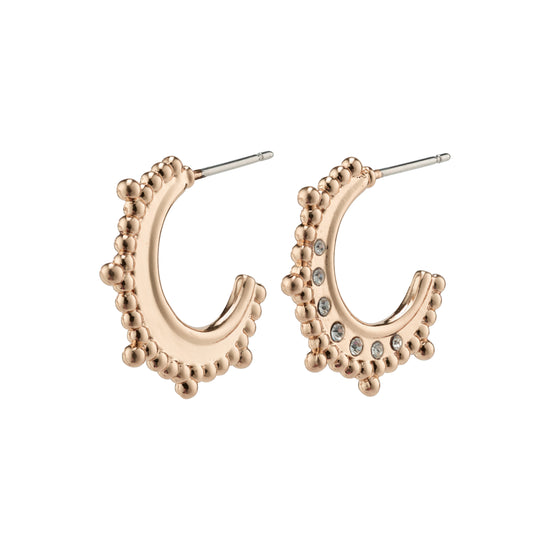 Earrings : Sincerity : Rose Gold Plated : Crystal
