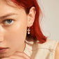 THANKFUL asymmetric 2-in-1 set earrings gold-plated