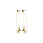 BLOSSOM recycled chain earrings 2-in-1 set gold-plated