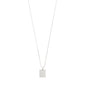 BLOSSOM recycled square coin necklace silver-plated
