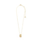 PEACE organic shape pendant necklace gold-plated