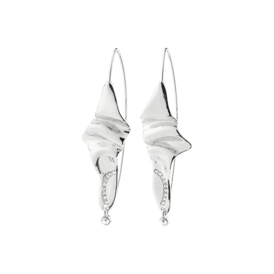 LEARN recycled crystal earrings silver-plated