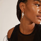 LEARN recycled crystal earrings silver-plated