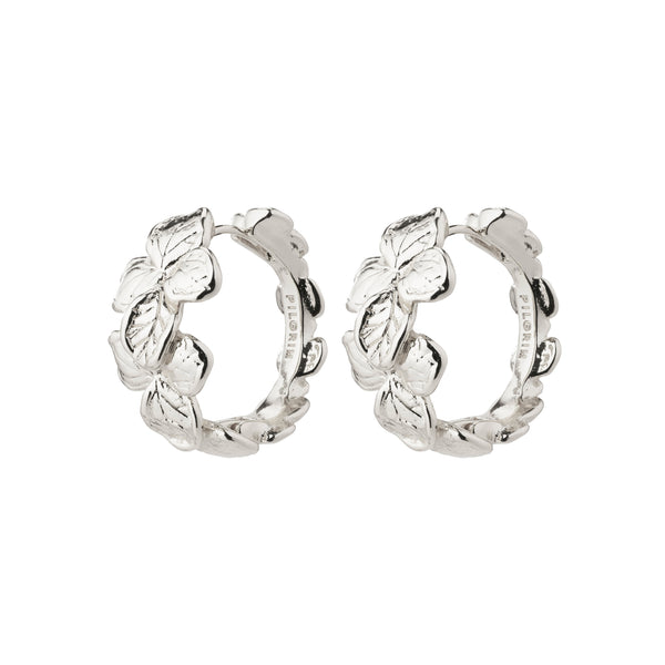 ECHO recycled hoop earrings silver plated Pilgrim