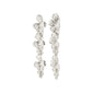 ECHO earrings silver-plated with flower shapes, featuring movable links and a shiny finish, inspired by nature and Pilgrim's design history.