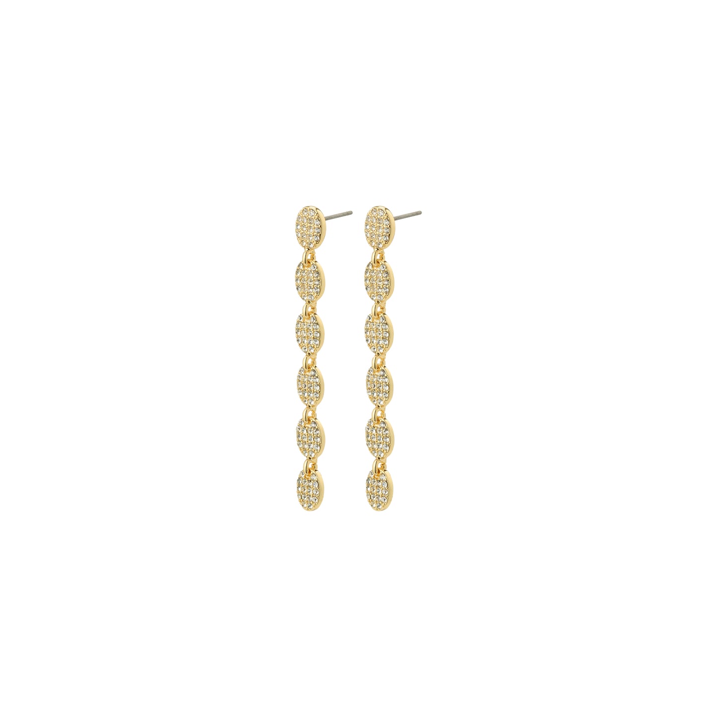 BEAT recycled crystal earrings gold-plated