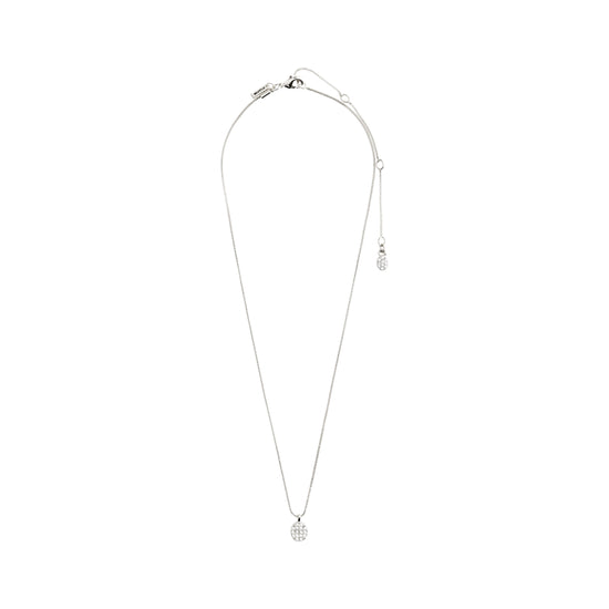 BEAT recycled crystal coin necklace silver-plated