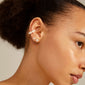 BEAT earrings and cuff, 3-in-1 set, silver-plated