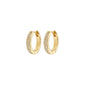 BLOOM recycled crystal hoop earrings gold-plated